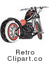Royalty Free Retro Vector Clip Art of a Motorcycle by Andy Nortnik