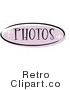 Royalty Free Retro Vector Clip Art of a Photos Website Button by Andy Nortnik