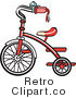 Royalty Free Retro Vector Clip Art of a Retro Trike by Andy Nortnik