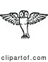 Vector Clip Art of a Retro Flying Owl by Prawny Vintage