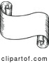 Vector Clip Art of a Short Retro Scroll Banner by AtStockIllustration