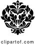 Vector Clip Art of Black and White Arabesque Damask Design 9 by Vector Tradition SM