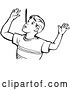 Vector Clip Art of Boy Throwing up His Arms in by Picsburg