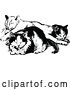 Vector Clip Art of Cats Napping by Prawny Vintage