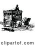 Vector Clip Art of Coachman and Horse Drawn Omnibus Wagon by Prawny Vintage