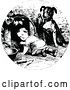 Vector Clip Art of Dog Supervising a Crawling Baby by Prawny Vintage