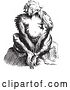 Vector Clip Art of Fantasy Ape Creature Sitting by Picsburg