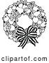 Vector Clip Art of Fruit Wreath and Bow by Prawny Vintage