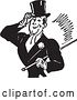 Vector Clip Art of Gentleman Tipping His Hat and Carrying a Cane by BestVector
