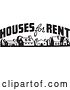 Vector Clip Art of Houses for Rent Sign by BestVector