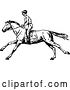 Vector Clip Art of Jockey on a Galloping Horse 2 by Prawny Vintage