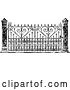 Vector Clip Art of Ornate Wrought Iron Gate by Prawny Vintage
