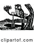 Vector Clip Art of Owl over a Grave by Prawny Vintage