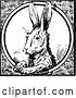 Vector Clip Art of Rabbit in a Circle by Prawny Vintage