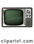 Vector Clip Art of Retro 3d Box Television by AtStockIllustration