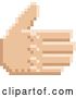 Vector Clip Art of Retro 8 Bit Pixel Art Styled Hand Reaching out to Shake by AtStockIllustration
