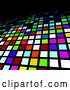 Vector Clip Art of Retro Abstract Colorful Mosaic Background Leading up and Fading into Black by KJ Pargeter