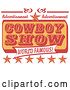 Vector Clip Art of Retro Advertisement for a World Famous Cowboy Show with Stars by Andy Nortnik