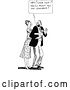 Vector Clip Art of Retro Affectionate Wife and Annoyed Husband by Prawny Vintage