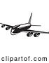 Vector Clip Art of Retro Airliner by Patrimonio
