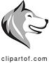 Vector Clip Art of Retro Alaskan Malamute Husky Dog Head in Profile by Patrimonio