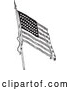 Vector Clip Art of Retro American Flag Waving - 1 by BestVector