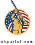 Vector Clip Art of Retro American Hunter Logo by Patrimonio