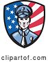 Vector Clip Art of Retro American Police Shield Logo by Patrimonio