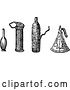 Vector Clip Art of Retro Ancient Flasks and Bottles by Prawny Vintage