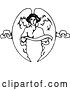 Vector Clip Art of Retro Angel Holding a Ribbon by Prawny Vintage
