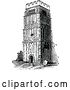 Vector Clip Art of Retro Anglo Saxon Earls Barton Church by Prawny Vintage