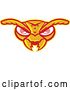 Vector Clip Art of Retro Angry Hornet Face by Patrimonio