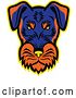 Vector Clip Art of Retro Angry Jagdterrier Dog Mascot by Patrimonio