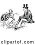 Vector Clip Art of Retro Ant Talking to a Guy by Prawny Vintage