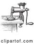Vector Clip Art of Retro Antique Meat Grinder or Chopper in by Picsburg