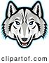 Vector Clip Art of Retro Arctic Wolf Mascot by Patrimonio