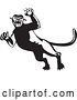 Vector Clip Art of Retro Attacking Panther by Patrimonio