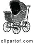 Vector Clip Art of Retro Baby Pram by Prawny Vintage
