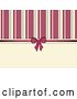 Vector Clip Art of Retro Background of Pink and Beige Stripeswith a Bow and Ribbon by Elaineitalia