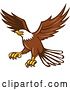 Vector Clip Art of Retro Bald Eagle in Flight by Patrimonio