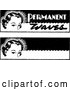 Vector Clip Art of Retro Banners of Women with Permanent Waves by BestVector