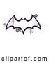 Vector Clip Art of Retro Bat Frame with Pixels and Circles by Amanda Kate