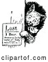 Vector Clip Art of Retro Bear Posting a Lost Sign by Prawny Vintage