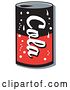 Vector Clip Art of Retro Black and Red Can of Cola Soda by Andy Nortnik