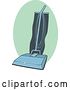 Vector Clip Art of Retro Blue and Teal Vacuum Cleaner by R Formidable