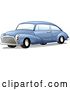 Vector Clip Art of Retro Blue Car by