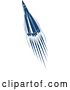 Vector Clip Art of Retro Blue Space Rocket 7 by Vector Tradition SM