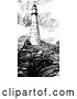 Vector Clip Art of Retro Boston Lighthouse by Prawny Vintage
