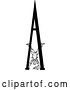 Vector Clip Art of Retro Boy Doing a Hand Stand on the Letter a by Prawny Vintage