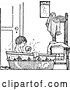 Vector Clip Art of Retro Boy Taking a Bath by Prawny Vintage
